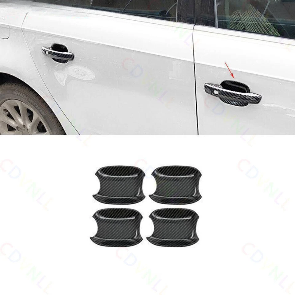 Tampa externa de fibra de carbono ABS porta lateral moldura tigela para Audi A3 S3 RS3 2015-20 - Imagem 1 de 4