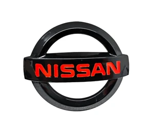 Emblem Badge BLACK GLOSS RED NISSSAN 350 Z 370 112mm Adhesive - Bild 1 von 3