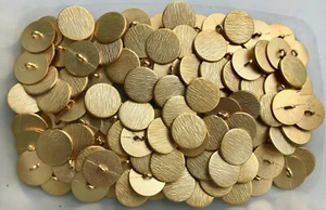 18mm 20mm 23mm Gold Wood Grain Effect Metal Shank Button Buttons MB40B-MB40D - Picture 1 of 1