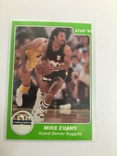 F70628  1985-86 Star #53 Mike Evans NUGGETS