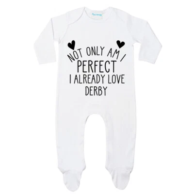 Derby Not only am I perfect Strampler Schlafanzug Body Fußball Fan Geschenk