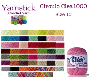 Circulo CLEA1000 155g 1000m Crochet 100% Cotton Knitting Thread Yarn Size 10 - Picture 1 of 48