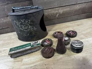 Antique Josh Rosen & Sons Steel Shoe Shine Kit - Picture 1 of 9