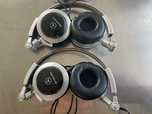 2007 2008 GL450 GL550 MERCEDES ENTERTAINMENT 3.5mm JACK WIRED PAIR OF HEADPHONES - Picture 1 of 24