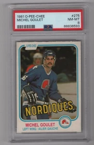 MICHEL GOULET 1981-82 O-PEE-CHEE 81-82 Nº 275 PSA 8 84896 - Imagen 1 de 2