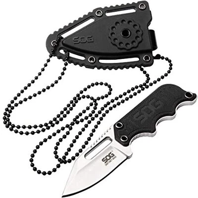 SOG Instinct Mini Small Fixed Blade Knife- 1.9 Inch Full Tang Adjustable Clip - Image 1 of 4