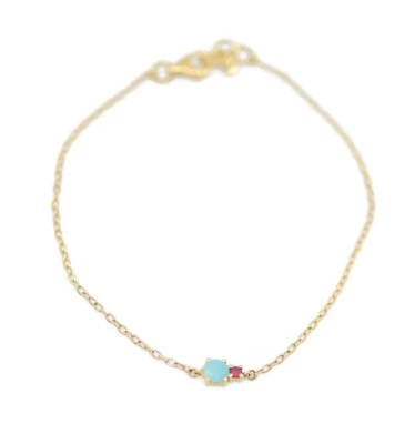 Pulsera Tous Turquesa Oro Amarillo 18K Foto 1 de 3