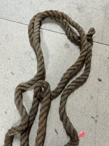 17m Vintage Natur Militär Hessenseil 15mm Führungsseile, Maritim, Display - Bild 1 von 6