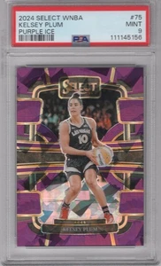 KELSEY PLUM 2024 PANINI SELECT WNBA PURPLE ICE PRIZM #/149 PSA 9 MINT *ACES* #75 - Picture 1 of 2