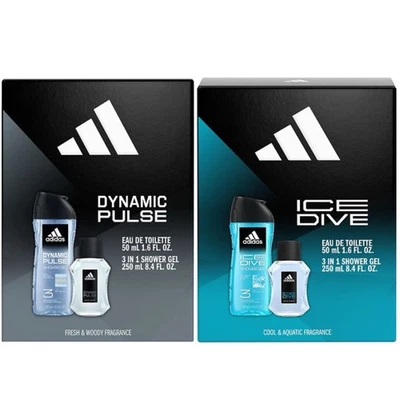 2 juegos de regalo de fragancia Adidas para hombre, pulso dinámico y buceo helado Foto 1 de 4