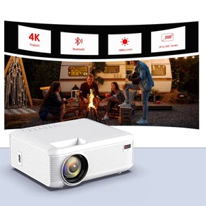 Mini 1080P Projector with Bluetooth, Connect phone projector , 200 inch large... - Picture 1 of 6
