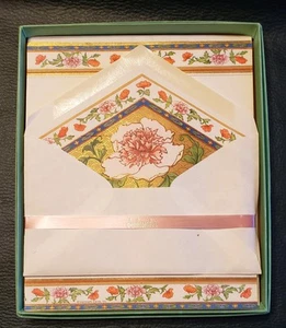 Vtg Ambassador Stationery 10 Decorated Sheets, 15 Plain Sheets & 15 Envelopes - Picture 1 of 3