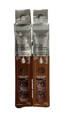 2x L’Oreal True Match Eye Cream In A Concealer Deep C9-10 & Deep N9-10 - Image 1 of 2