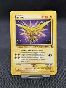 Zapdos 30/62 No Holo Fósil Set Raro Pokemon WOTC LP EXCELENTE - Imagen 1 de 2