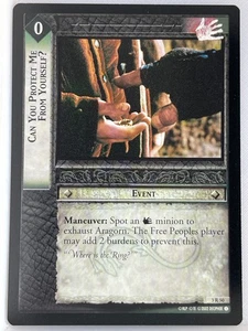 LORD OF THE RINGS TCG REALMS OF THE ELF LORDS RARE 3R50 CAN YOU PROTECT ME FROM - Picture 1 of 1