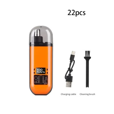 22pcs Portable Electric Nose & Ear Hair Trimmer for Men & Women USB Rechargeable - Image 1 of 4