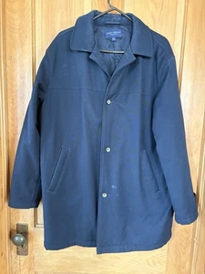 Daniel Cremieux Loro Piana Wool Storm System Coat Men Medium Mid-Length Peacoat - Picture 1 of 12