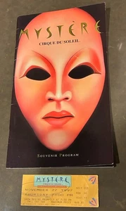Boleto y programa Cirque Du Soleil Mystere Las Vegas 1997 de colección excelente estado - Imagen 1 de 6