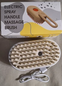 Spazzola Massaggio Manico Spray Elettrico per Cani e Gatti Nuova Colore Bianco Nuova con scatola - Foto 1 di 1