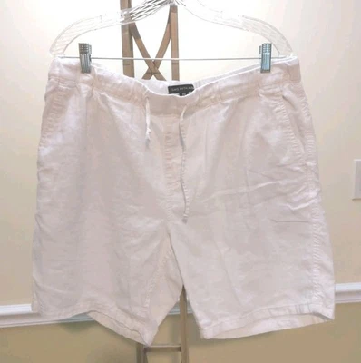 Pantalones cortos para mujer Saks Fifth Avenue talla XL blanco mezcla de lino bolsillos grandes profundos  Foto 1 de 4