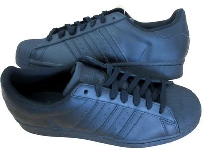 Adidas Men's Superstar Leather Shoes Core Triple Black Size 10.5 NIB EG4957 - Image 1 of 4