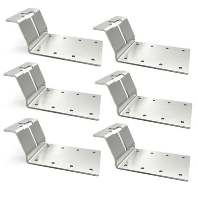 Pack of 6 3 Inch Vertical Metal T Post Brackets For Multiple Refit Applications - Image 1 of 4