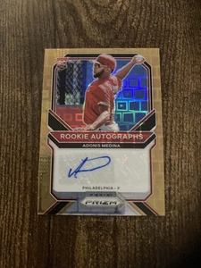 2021 Panini Prizm Carolina Blue 10/50 Adonis Medina #RA-AM Rookie Auto RC - Bild 1 von 2