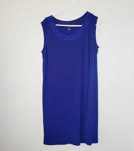 R&M Richards 3221 ärmelloses Abendkleid royalblau ohne Jacke Größe 16 Knie - Bild 1 von 8