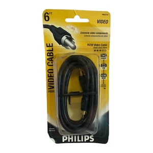 Philips RG59 Coaxial Cable 6 ft Video PH61214 Connects Video Components New Seal - Picture 1 of 5