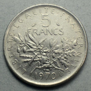 France 5 Franc 1970 KM#926a.1 Europe Coin - Picture 1 of 2
