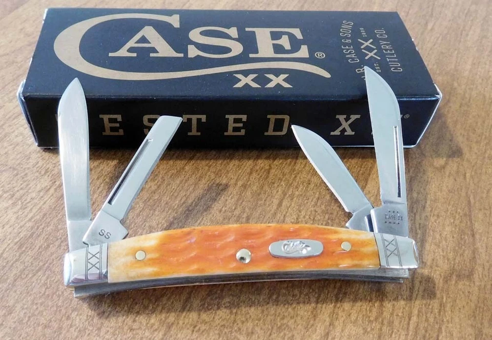 CASE XX New 35808 Cayenne Jigged Bone Handle 4 Blade Small Congress Knife/Knives - Image 1 of 1