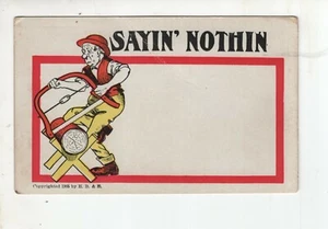 Vintage Comic Post Card - Sayin' Nothin - Picture 1 of 2