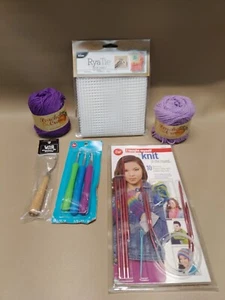 Six Piece Lot Of Knitting And Crochet Items - Picture 1 of 6