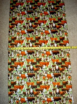 Tecido de algodão durável atemporal Hereford Herefords panturrilha vaca vaca bezerros - Imagem 1 de 2