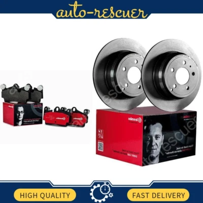 Compatível com 2006-2012 Ford Fusion conjunto de pastilhas de freio a disco rotor de freio a disco traseiro Brembo - Imagem 1 de 4