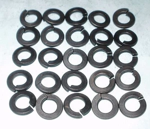 25 3/8"BLACK LOCK WASHERS HARLEY INDIAN FLATHEAD KNUCKLEHEAD PANHEAD FRAME MOTOR - Picture 1 of 3