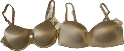 Sujetadores B Tented para mujer talla 34 B dorados inalámbricos sin tirantes y contorno 2 sujetadores Foto 1 de 4