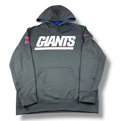 Nike NFL New York Giants Concienciación sobre el cáncer de mama BCA Sudadera con capucha ajuste térmico Hombres M Usada en Excelente Condición Foto 1 de 4