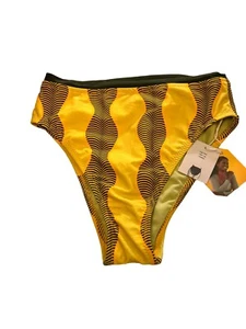 Bikini para mujer Target Noel M (8-10) parte inferior verde naranja amarillo altura alta descarado - Imagen 1 de 4