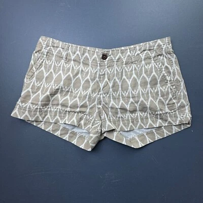 Pantalones cortos para mujer The North Face talla 4 beige blanco estampado geométrico senderismo al aire libre Foto 1 de 4