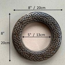 5x5 inch Round Celtic Knot Circular Photo Frame Solid Wood Wall Mounted 