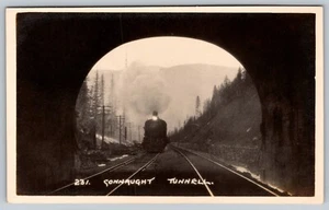 RPPC Connaught Tunnel BC Train PostCard - C9 - Picture 1 of 2