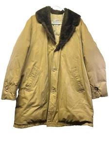 Vintage Comfy Goose Down Puffer Jacket Coat Parka Seattle Men's Large Brown - Picture 1 of 9