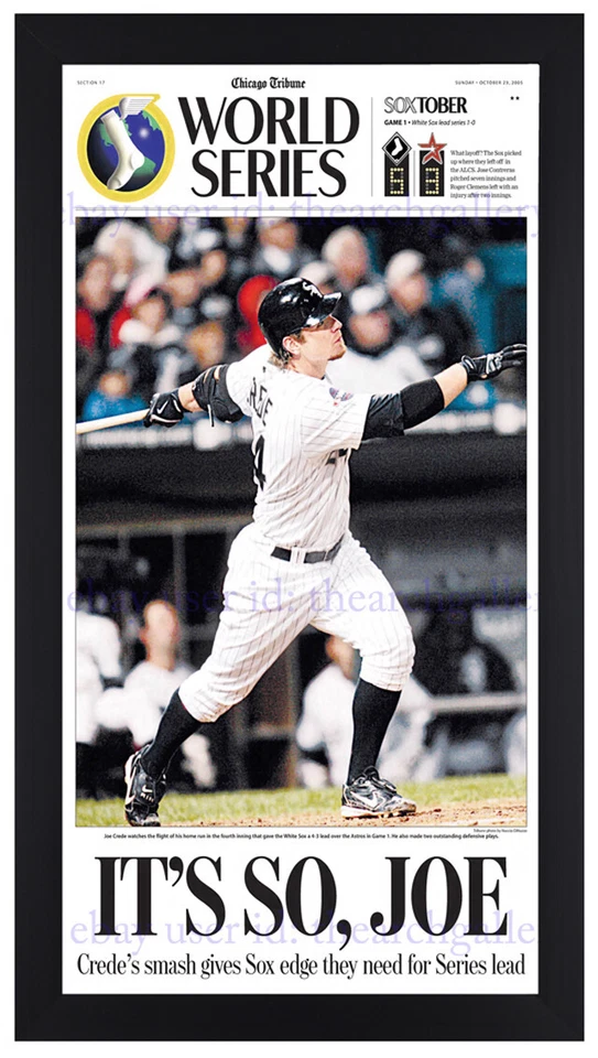 Campeones de la Serie Mundial 2005 Chicago White Sox It's So Joe GM 1 impresión enmarcada! Foto 1 de 1