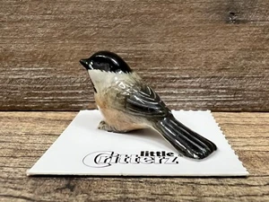 Chickadee Bird Porcelain Figurine 1.5" x 1" - Picture 1 of 5