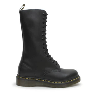 Dr. Martens 1914 14-Eyelet Black Unisex Smooth Leather Mid-calf Boots - Picture 1 of 4