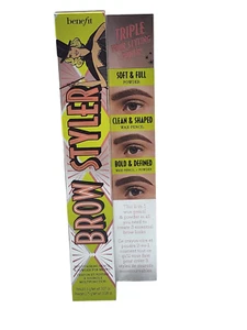 Benefit Brow Styler Multitasking Pencil & Powder Brows 4 Warm Deep Brown - New - Afbeelding 1 van 2