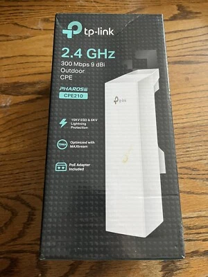 TP-Link 2.4GHz N300 Long Range Outdoor CPE for PtP and PtMP Transmission CPE210 - Image 1 of 4