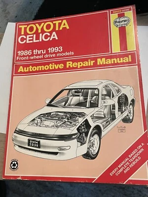 Haynes Toyota Celica 1986-1993 Front-Wheel Drive models Auto Repair Manual 92020 - Image 1 of 3