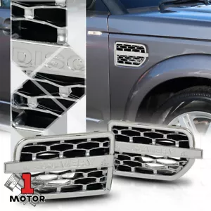 For 2010-2012 LR4{AUTOBIOGRAPHY STYLE}Chrome "DISCOVERY" Side Fender Vent Grills - Bild 1 von 1